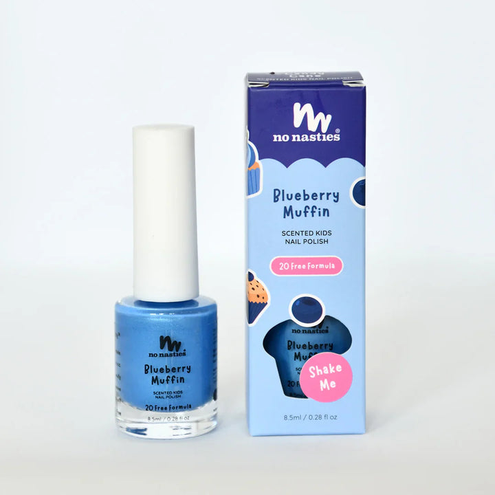 20 Free Non Toxic Kids Scented Nail Polish - Blueberry Muffin