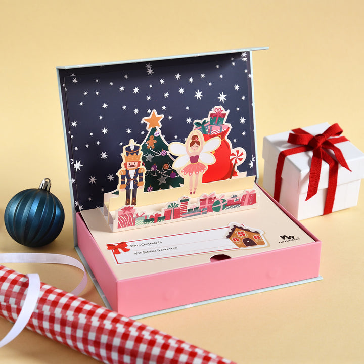 Limited Edition Christmas Pop Up Box - Kids Natural Makeup with Non Toxic Nail Polish and Lipgloss