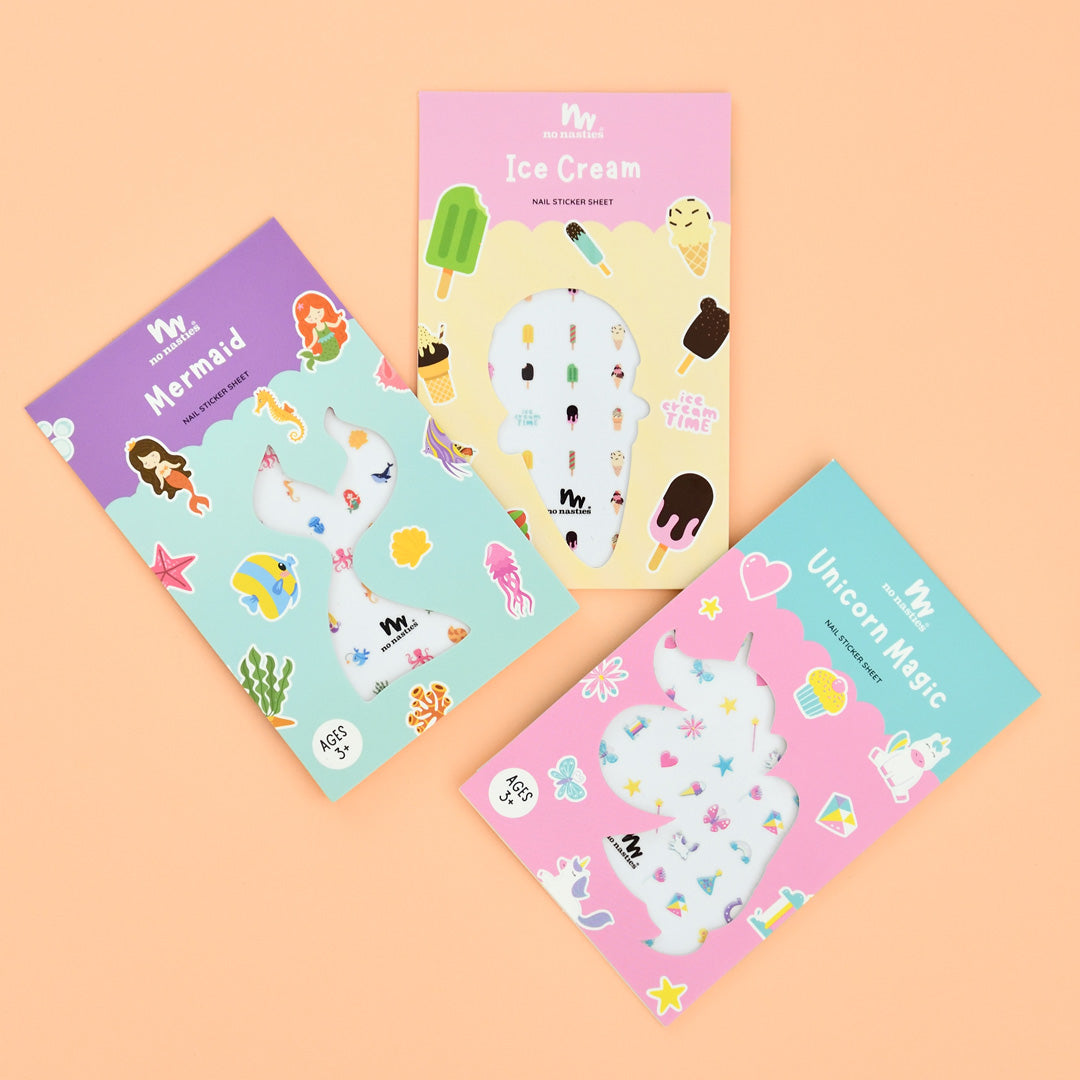 Cute Nail Sticker Set (Pack of 3)