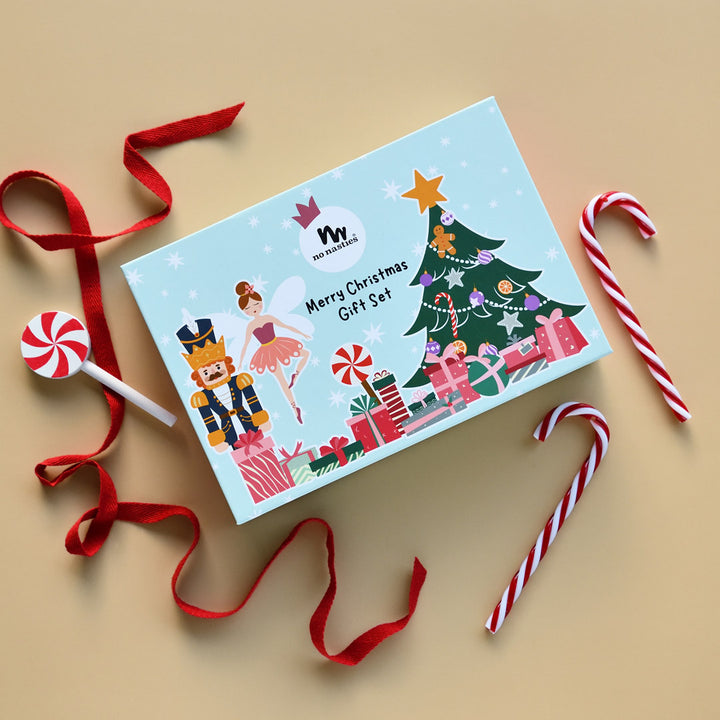 Limited Edition Christmas Pop Up Box - Kids Natural Makeup with Non Toxic Nail Polish and Lipgloss