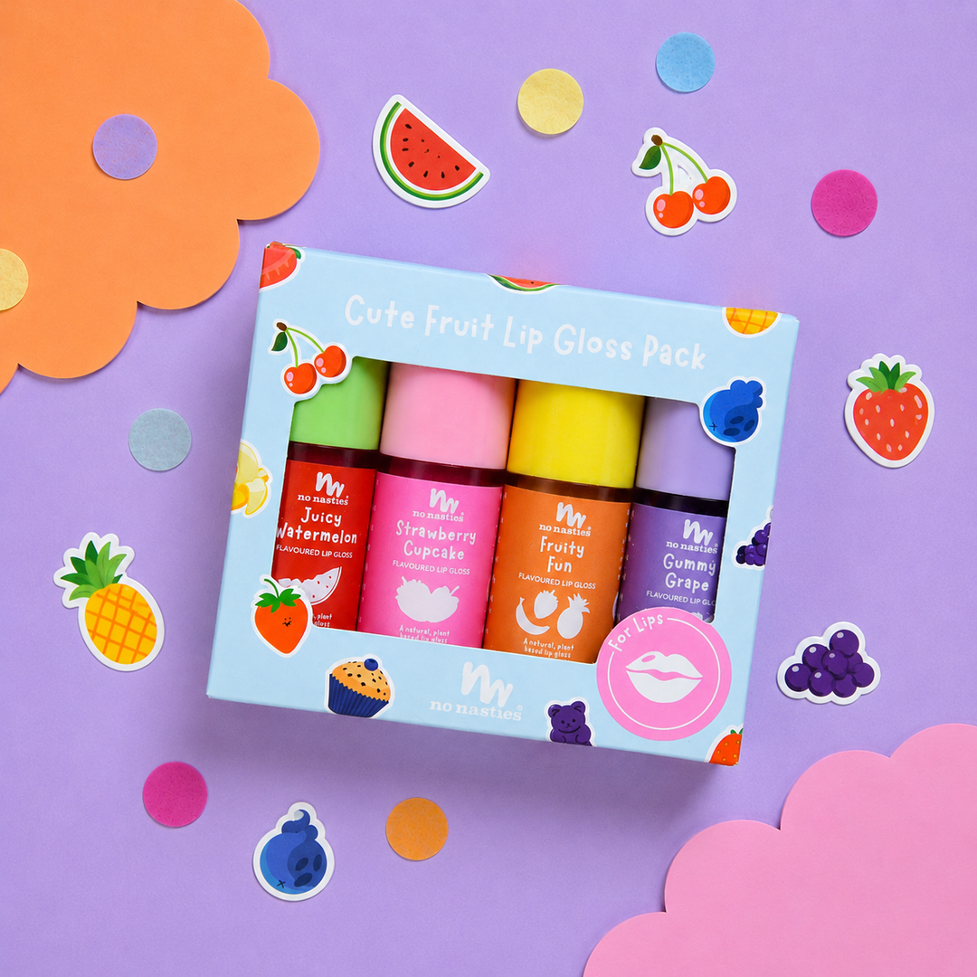 Kids Natural Lip Gloss Gift Set – Vegan & Non-Toxic