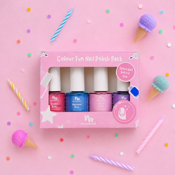 Unscented Nail Polish Gift Set – Non-Toxic & Water-Based 4 Pack