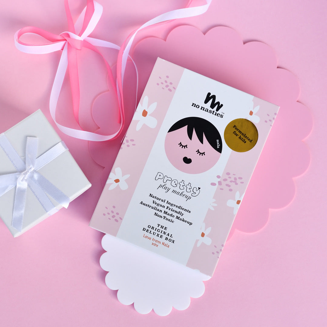 Non Toxic Natural Kids Makeup Palette and Lipgloss - Nala Pink