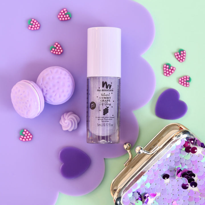 Natural Lip Gloss for Kids - Gummy Grape Purple