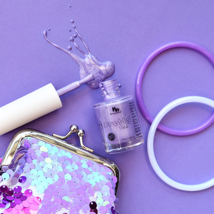 20 Free Non Toxic Water-Based Kids Nail Polish -Poppy Purple