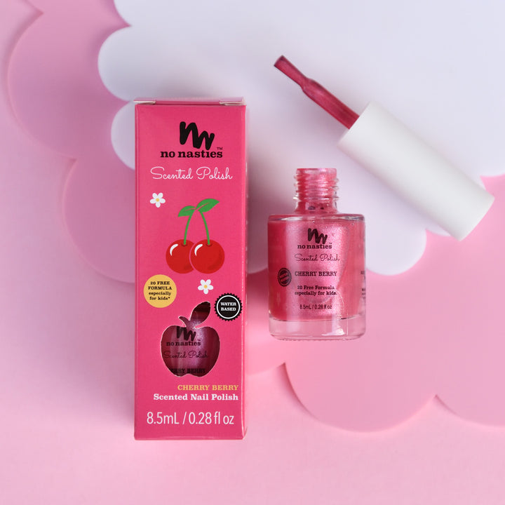 20 Free Non Toxic Scented Kids Nail Polish - Cherry Berry