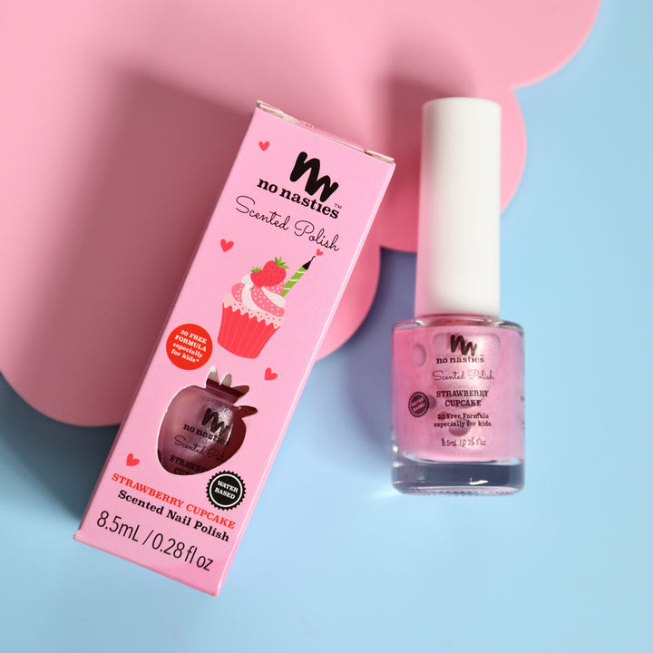 20 Free Non Toxic Kids Scented Nail Polish - Strawberry Cupcake