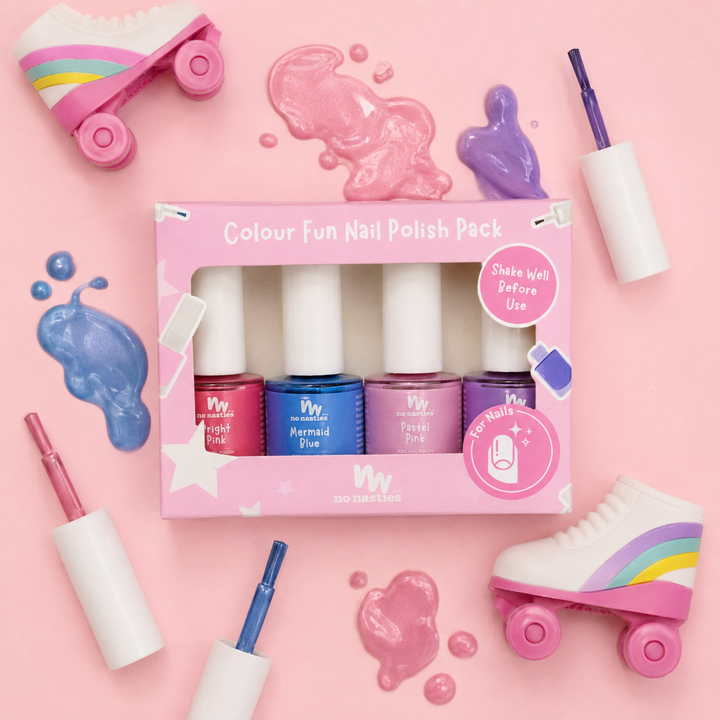Unscented Nail Polish Gift Set – Non-Toxic & Water-Based 4 Pack
