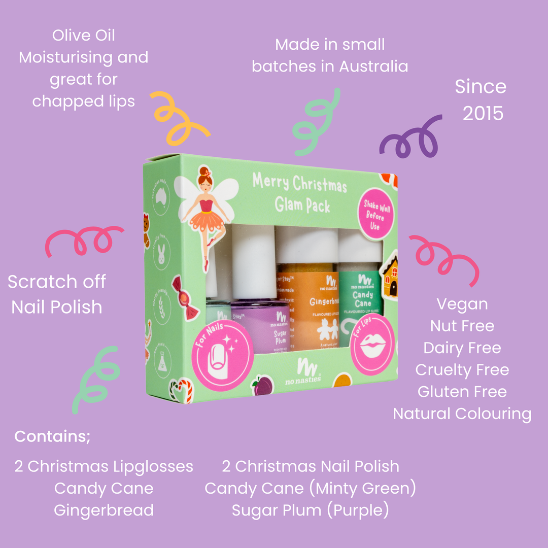 Kids Christmas Nail Polish & Lip Gloss Gift Set