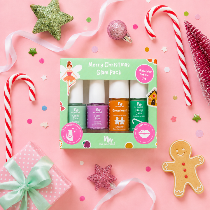 Kids Christmas Nail Polish & Lip Gloss Gift Set