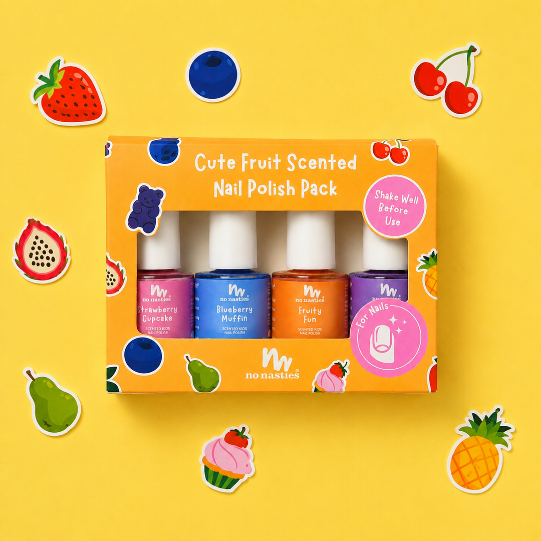 Kids Water-Based Nail Polish Gift Set – Non-Toxic Scented Polish