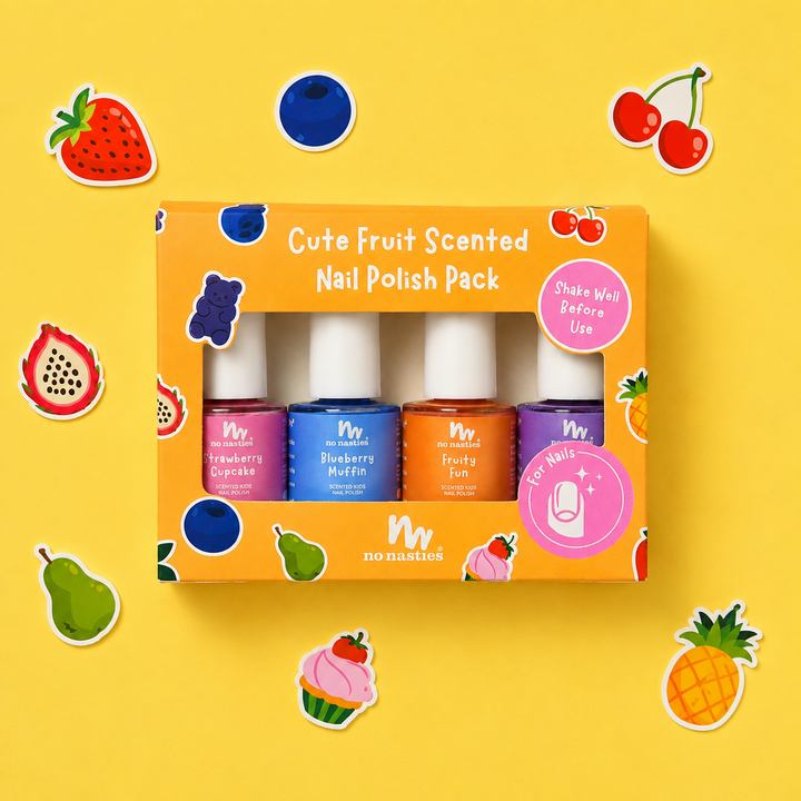 Kids Water-Based Nail Polish Gift Set – Non-Toxic Scented Polish
