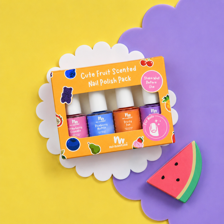 Kids Water-Based Nail Polish Gift Set – Non-Toxic Scented Polish
