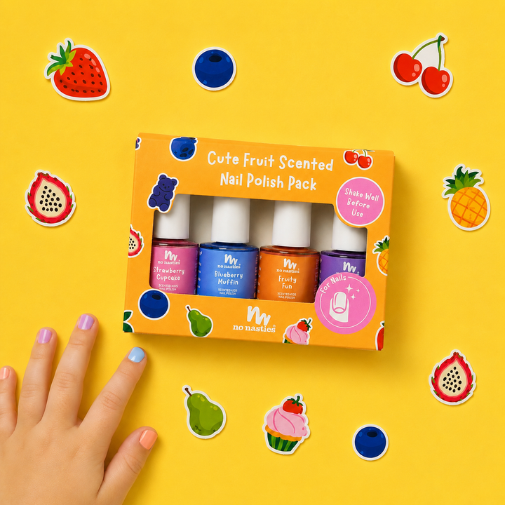 Kids Water-Based Nail Polish Gift Set – Non-Toxic Scented Polish