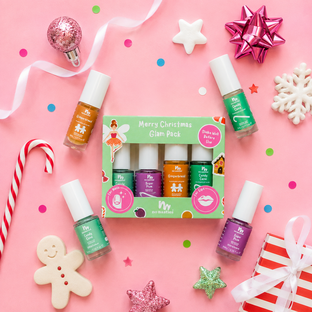 Kids Christmas Nail Polish & Lip Gloss Gift Set
