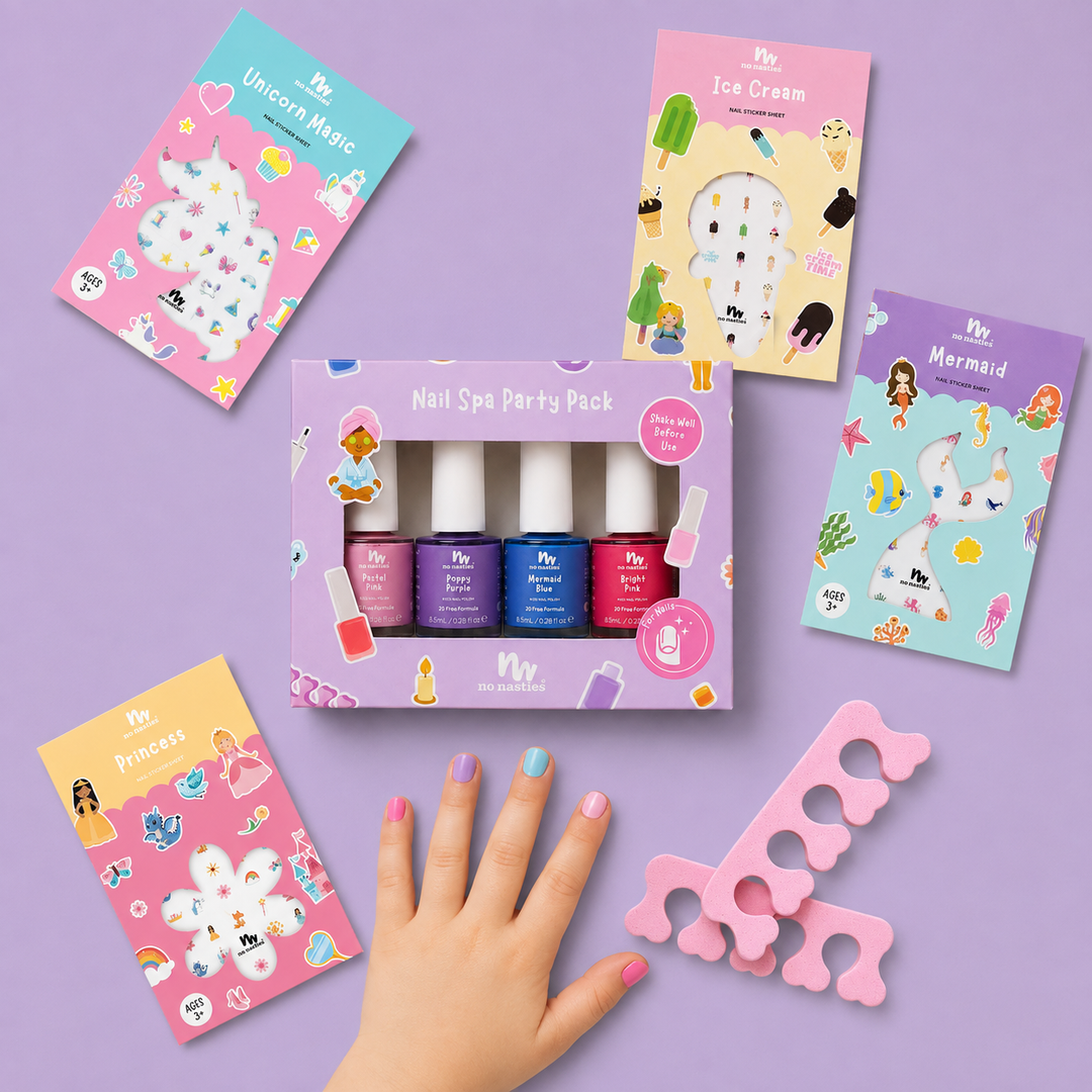 Kids Nail Spa Party Pack – Water-Based Nail Polish Gift Set