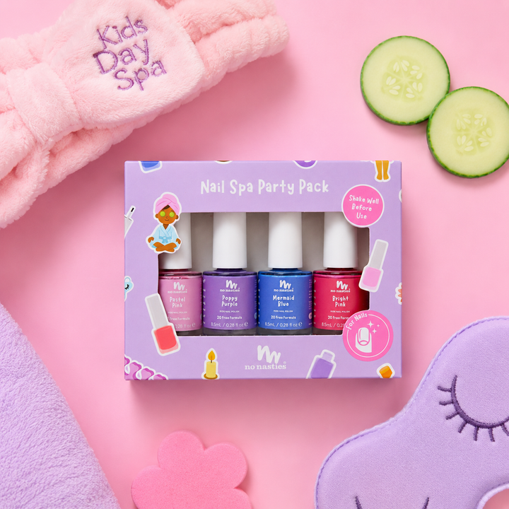 Kids Nail Spa Party Pack – Water-Based Nail Polish Gift Set
