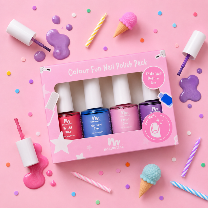 Unscented Nail Polish Gift Set – Non-Toxic & Water-Based 4 Pack