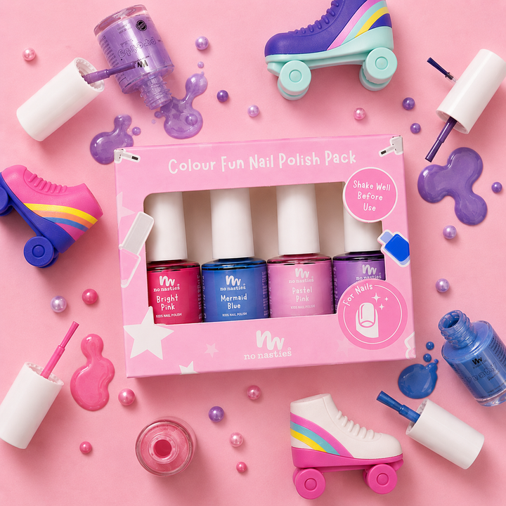 Unscented Nail Polish Gift Set – Non-Toxic & Water-Based 4 Pack