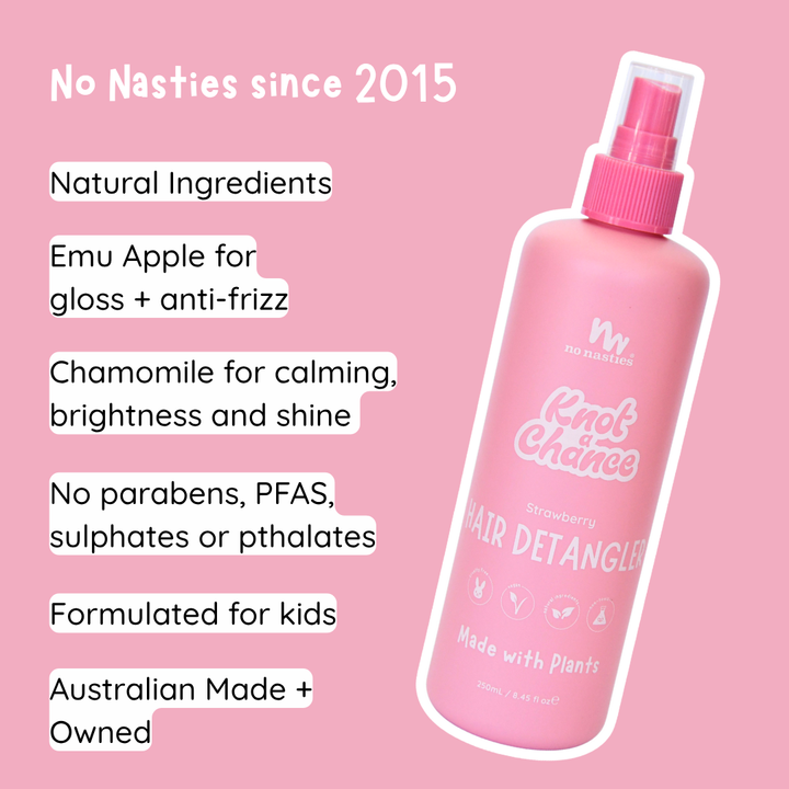 No Nasties Hair Detangling Spray in Strawberry 250ml